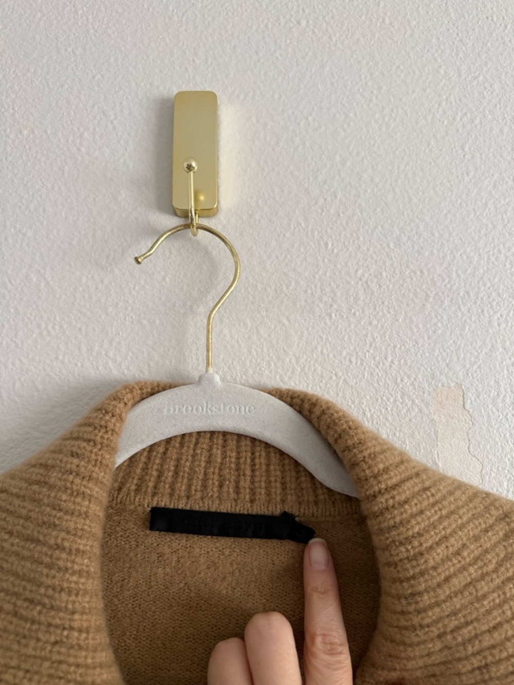 Jenni Kayne cashmere Stevie polo sweater Sz S in camel EUC ( altered sleeves) - Picture 5 of 10